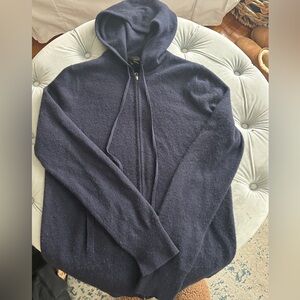 J.crew cashmere zip up hoodie sweater